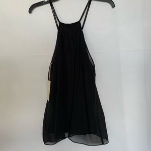 Amorethos silk black flowy top with the straps